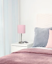 Creekwood Home Oslo 19.5" Contemporary Bedside Usb Port Feature Standard Metal Table Desk Lamp