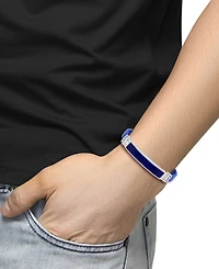 Effy Men's Lapis & Blue Leather Bracelet Sterling Silver (Also Onyx Malachite)