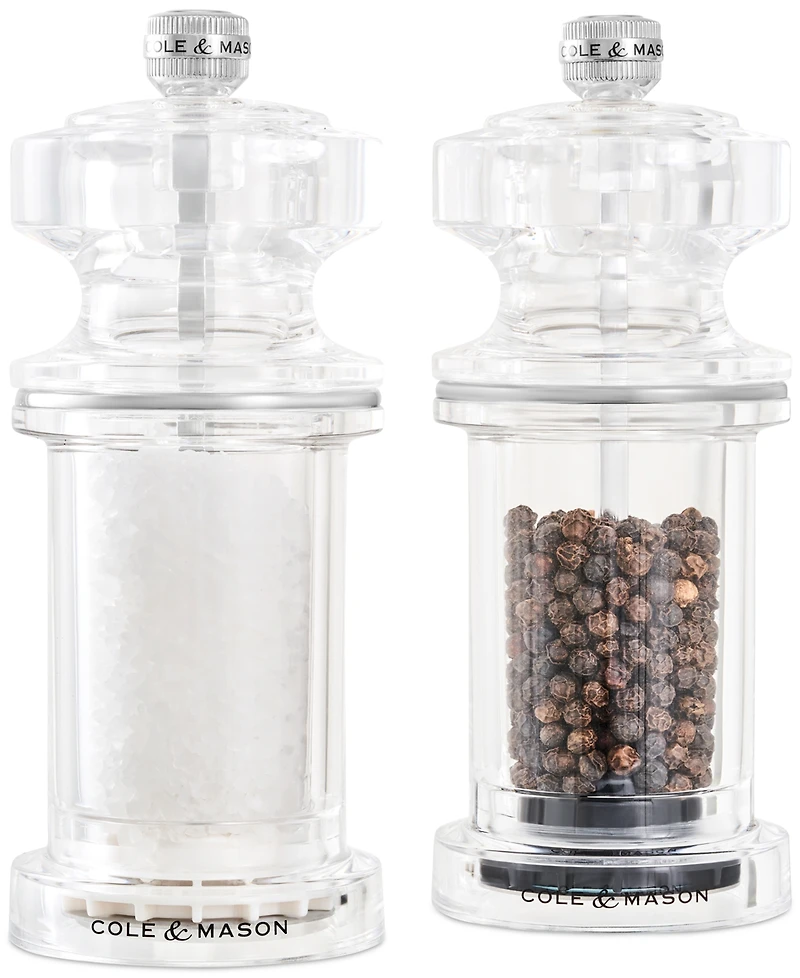 Cole & Mason Acrylic 5.5" Salt & Pepper Mill Gift Set