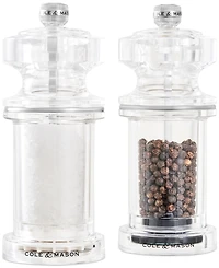 Cole & Mason Acrylic 5.5" Salt & Pepper Mill Gift Set