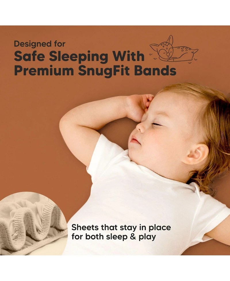 KeaBabies 2-Pack Mini Crib Sheets, Pack and Play Sheets Fitted, N Organic Fitted Sheet Cover