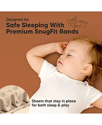 KeaBabies 2-Pack Mini Crib Sheets, Pack and Play Sheets Fitted, N Organic Fitted Sheet Cover