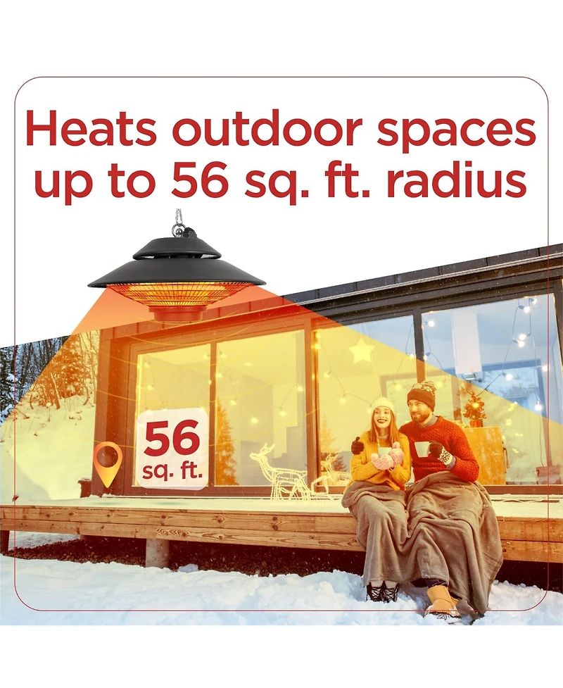 Black and Decker Patio Electric Heater for Ceiling, Heater for Outside with Remote Control