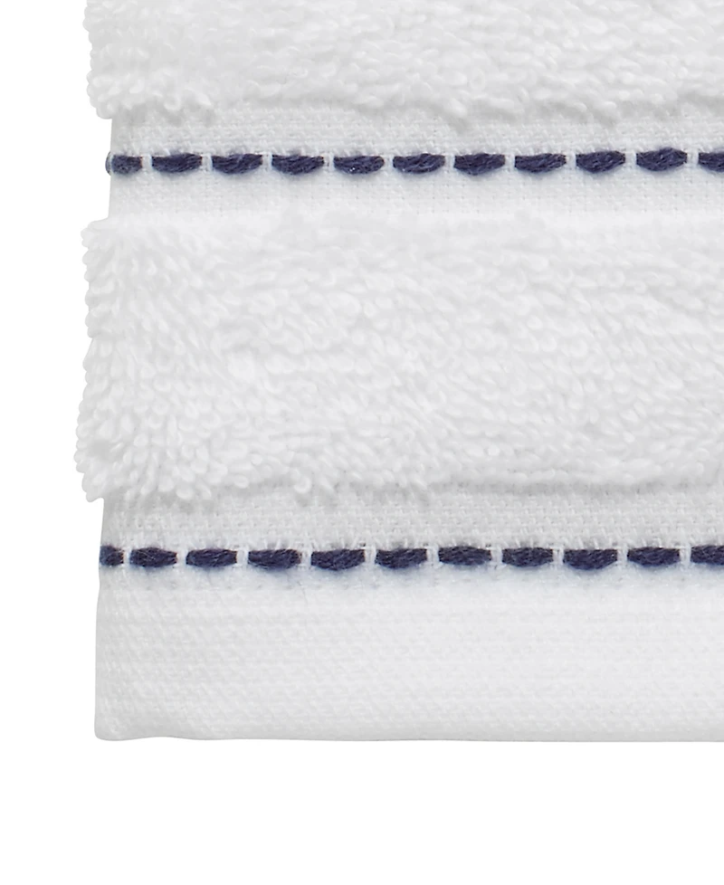 Izod Flamingo Ticking Stripe 2-Pc. Fingertip Towel Set, 11" x 18"
