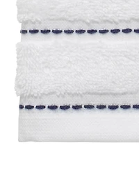 Izod Flamingo Ticking Stripe 2-Pc. Fingertip Towel Set, 11" x 18"