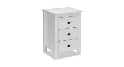 Slickblue Modern Storage End Beside Nightstand with 3 Drawers