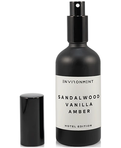 Environment Sandalwood, Vanilla & Amber Room Spray (Inspired by 5-Star Luxury Hotels), 3.4 oz.
