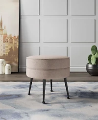 Manhattan Comfort Bailey 18.11" Woven Polyester Blend Upholstered Ottoman