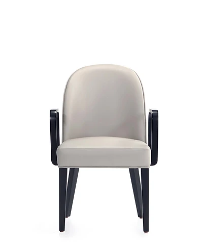 Manhattan Comfort Hillman Leatherette and Velvet Upholstered Dining Armchair