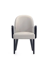Manhattan Comfort Hillman Leatherette and Velvet Upholstered Dining Armchair