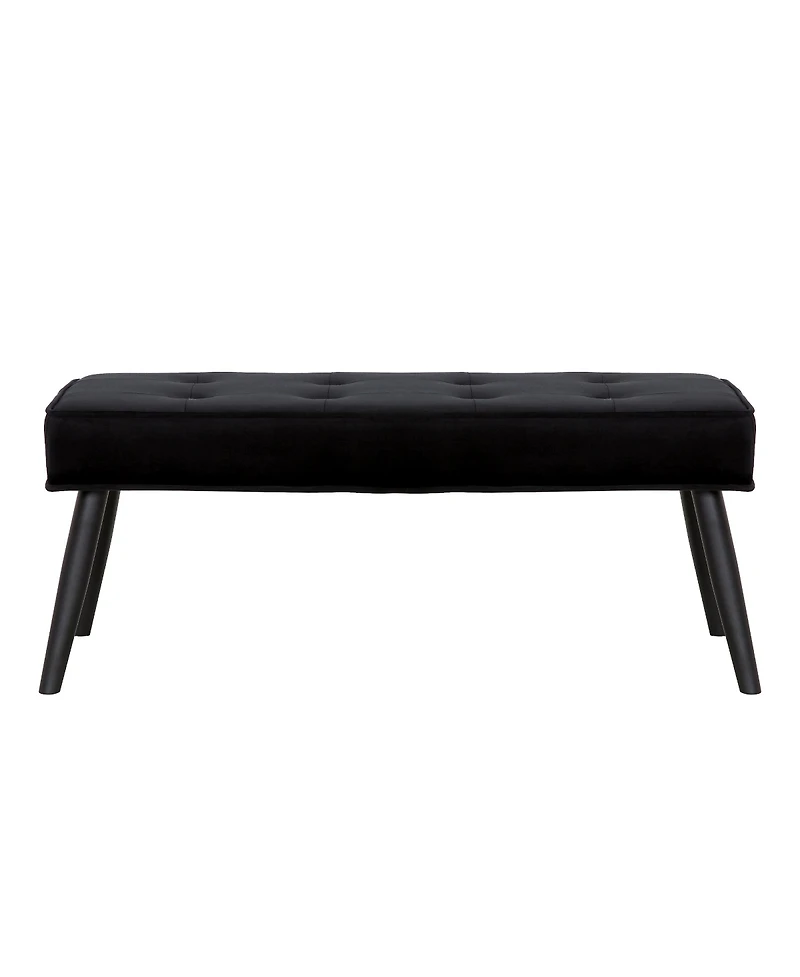 WestinTrends Velvet Tufted Bedroom Bench for Living Room & Entryway