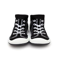 Komuello Infant Girl Boy Breathable Washable Non-Slip Sock Shoes Sneakers - Black