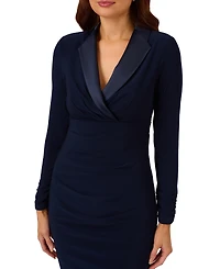 Adrianna Papell Women's Jersey Tuxedo Sheath Dress