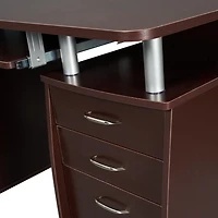 Streamdale Complete Workstation Computer Desk With Storage, Chocolate