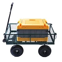 Streamdale Garden Cart for Effortless Firewood Transport (Green)