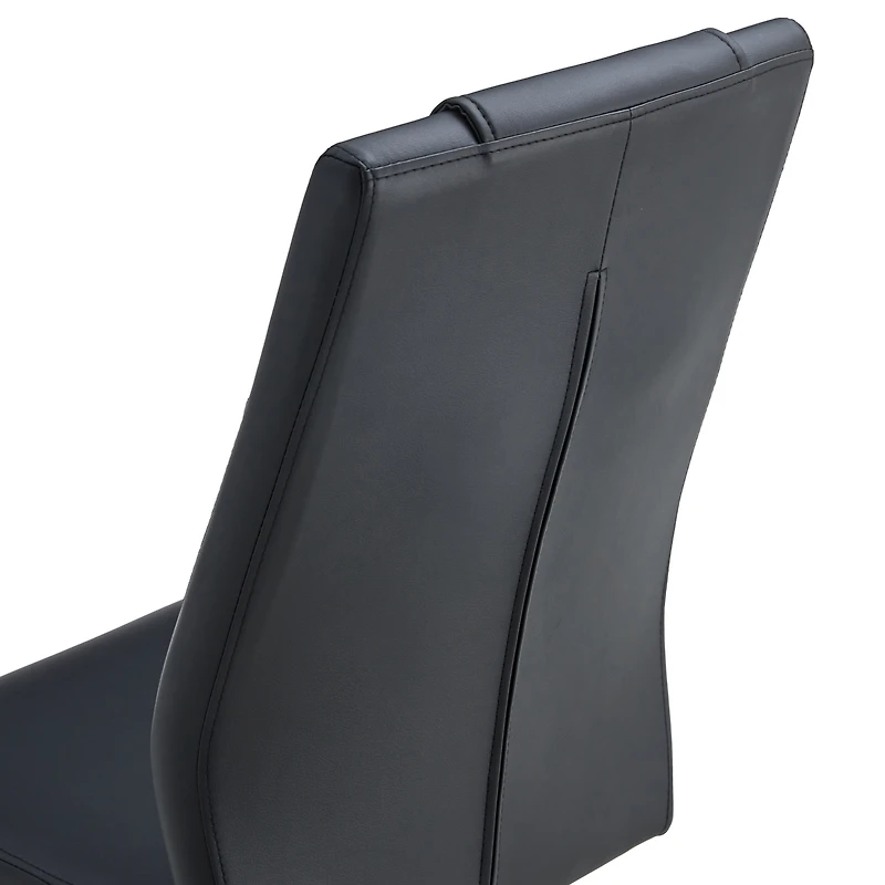 Modern dining chairs with faux leather padded seats, dining room chairs, gold metal leg upholstered chairs, suitable for kitchens, living rooms, bedro