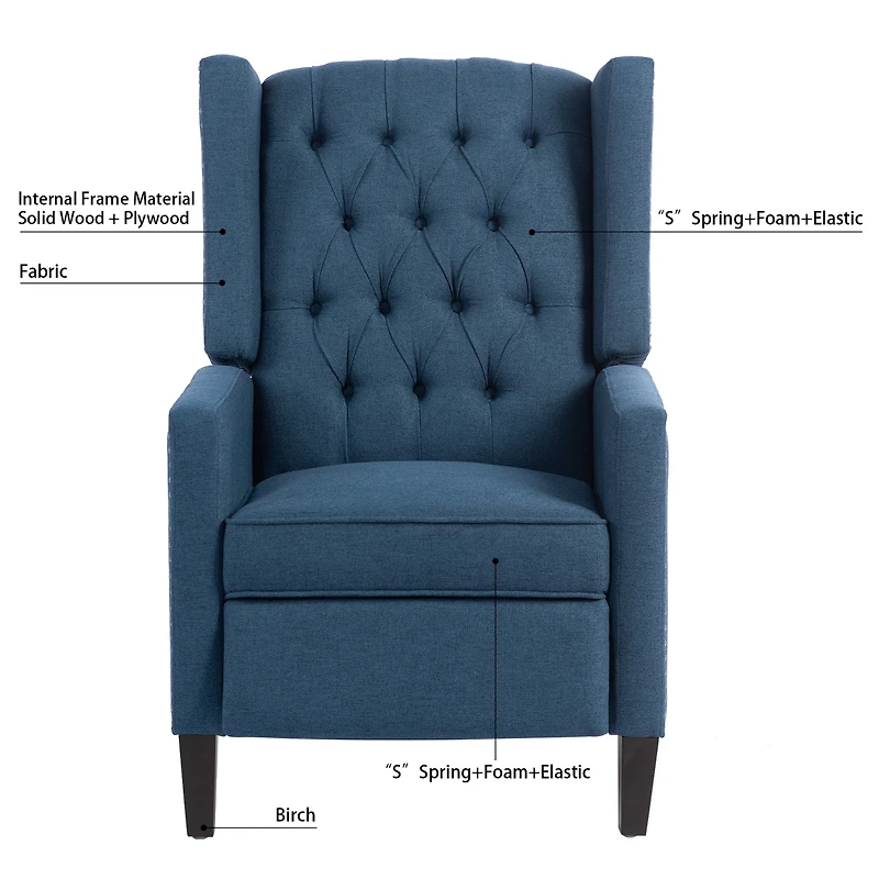 27" Wide Manual Wing Chair Recliner