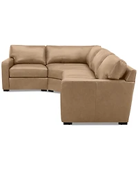 Radley 113" 4-Pc. Leather Wedge Sectional, Created for Macy's