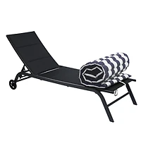 Streamdale Blue and White Lounge Chair Replacement Cushions Set