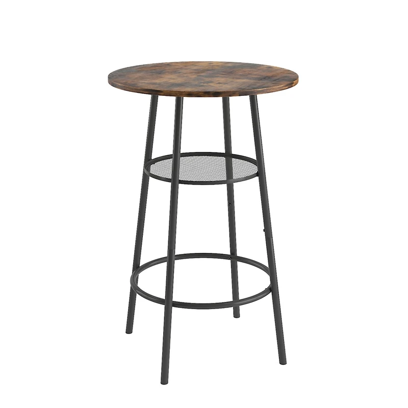 Streamdale Furniture Bar Table, Equipped With 2 Bar Stools, With Backrest And Partition