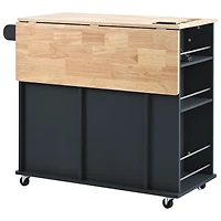 Streamdale Kitchen Storage Island with Power Outlet and Wine Rack