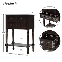 Streamdale Furniture Narrow Console Table, Slim Sofa Table With Three Storage Drawers And Bottom Shelf