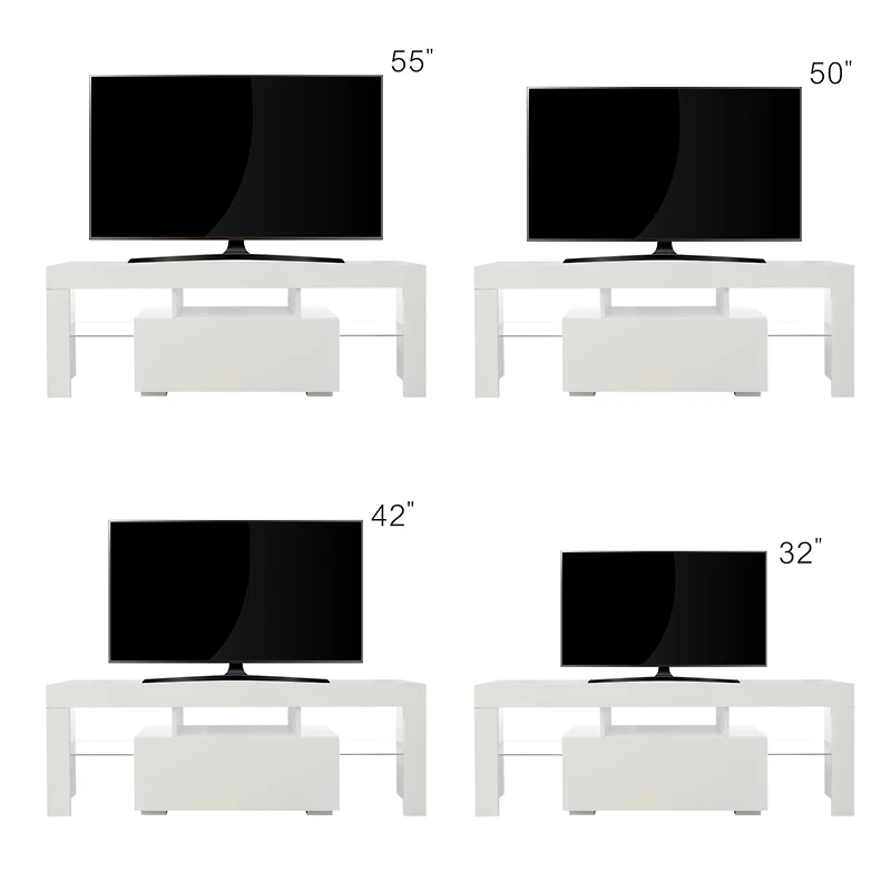 Streamdale Led Tv Stand with Base Cabinet