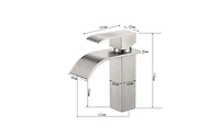Streamdale Furniture Waterfall Spout Bathroom Faucet, Single Handle Bathroom Vanity Sink Faucet
