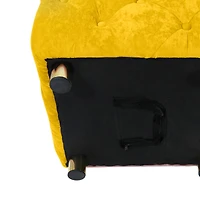 Streamdale Modern Yellow Upholstered Ottoman with End Table & Footstool