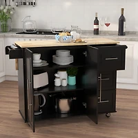 Streamdale Multifunctional Kitchen Island with Ample Storage