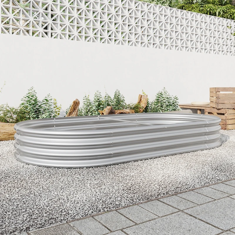 Streamdale Large Metal Oval Raised Garden Bed