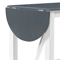 Simplie Fun 3-Piece Wooden Counter Height Dining Set with 2 Chairs for Small Spaces