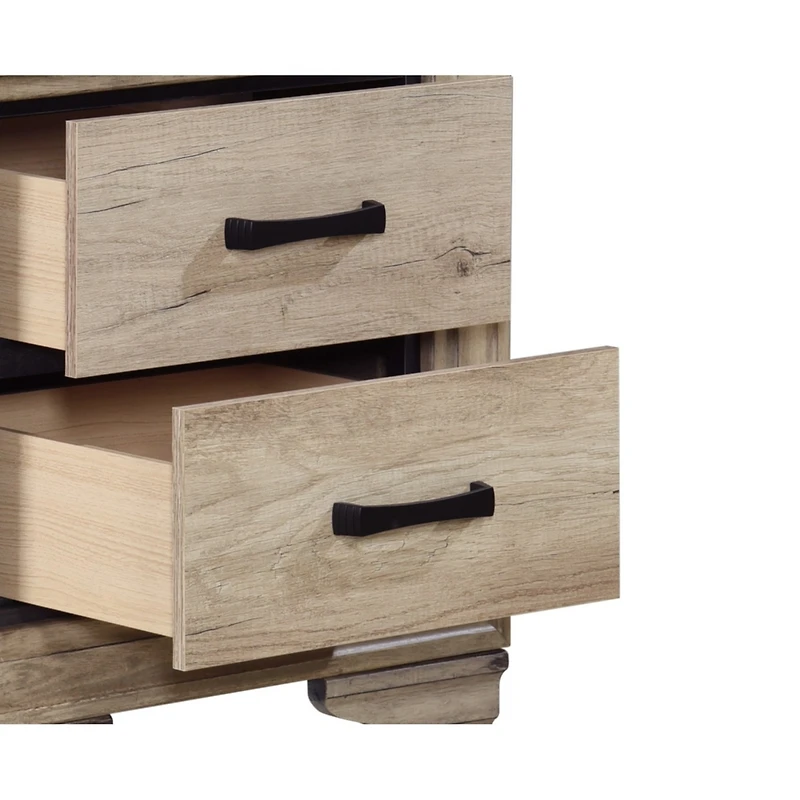 Streamdale Furniture Natural Finish Nightstand for Bed Side Table