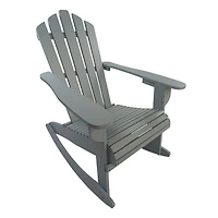 Streamdale Furniture Reclining Wooden Outdoor Rocking Adirondack Chair, Walnut