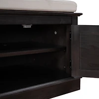 Streamdale Multi-Functional Storage Bench with Shelves and Cushion