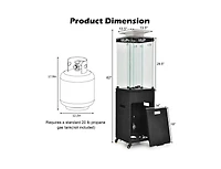 Slickblue 41 000 Btu Propane Patio Heater with Metal Hood