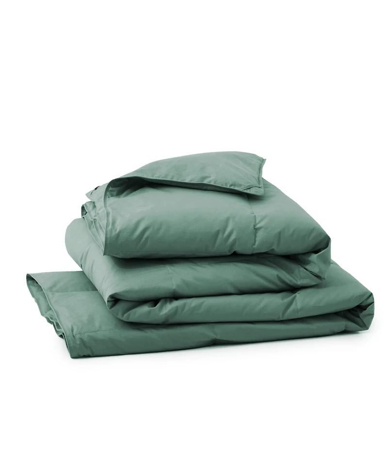 Unikome Cotton Goose Down Feather Fiber Comforter, California King