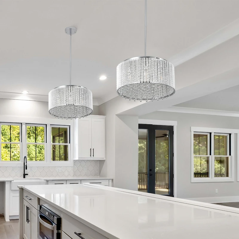Streamdale Crystal Chandelier Round Luxury Lamp