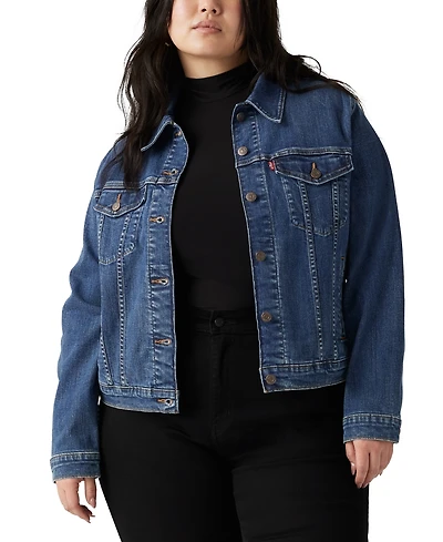 Levi's Plus Button-Down Original Denim Trucker Jacket