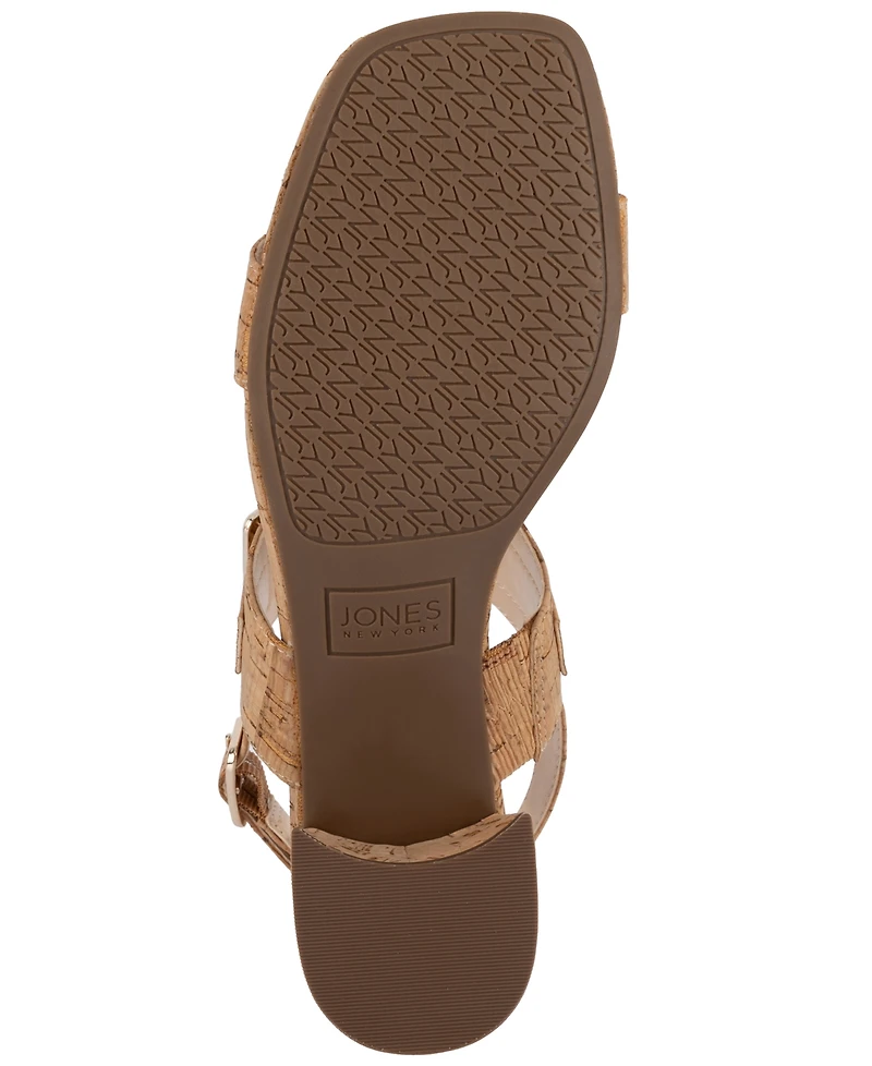Jones New York Women's Yahssa Buckled Block Heel Dress Sandals