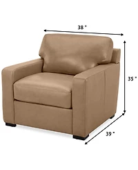 Radley 38" Leather Chair, Created for Macy's