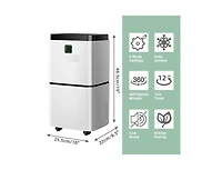 Slickblue 24 Pints 1500 Sq. ft Dehumidifier for Medium to Large Room with Indicator