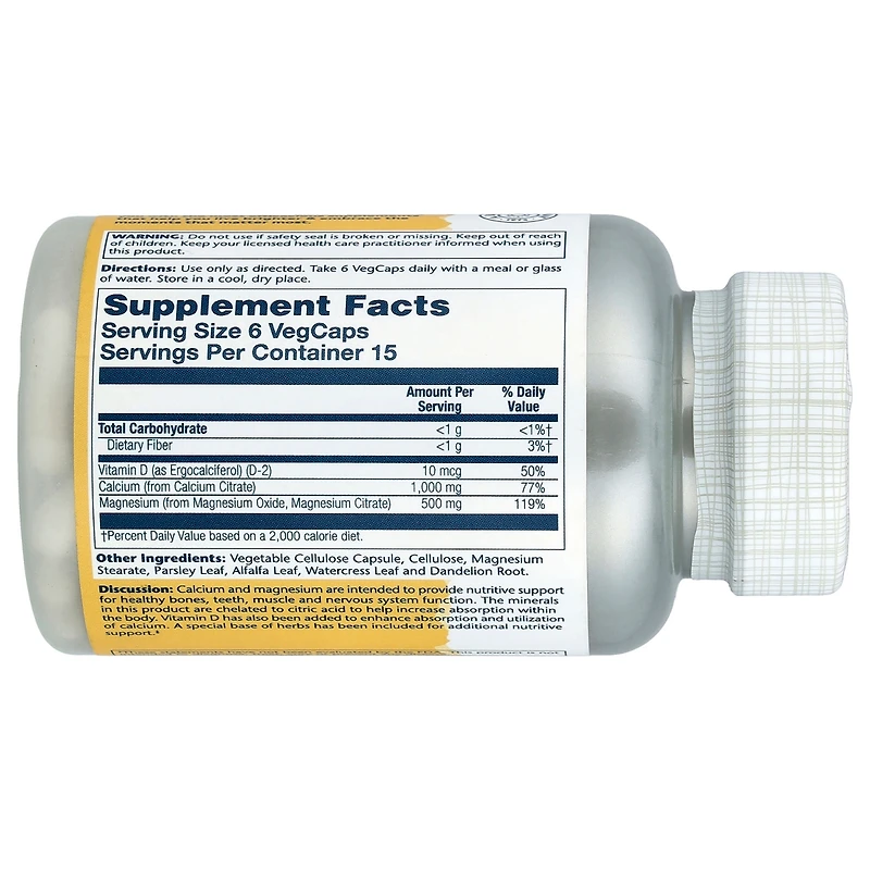 Solaray Cal-Mag Citrate with Vitamin D-2