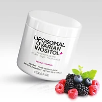 Codeage Liposomal Ovarian Inositol Powder - Myo-Inositol & D-Chiro-Inositol 40:1 Blend, Folate 5-mthf, CoQ10, Pte & Wild Blueberry - 2-Month Supply