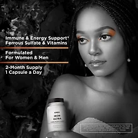 Amen Iron Ultra Supplement + Copper, Folate, Vitamin C and Vitamin B12-2-Month Supply - Ferrous Sulfate Iron Vitamin - Iron 65mg Per Serving