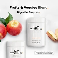 Codeage Raw Vitamin D3+ High Potency 5000 Iu Supplement From Saccharomyces Cerevisiae