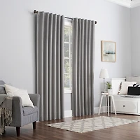 Amherst Velvet Noise Reducing Thermal Extreme 100% Blackout Back Tab Curtain Panel