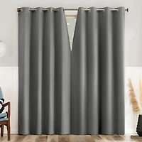 Brandon Magnetic Closure Room Darkening Grommet Curtain Panel Pair