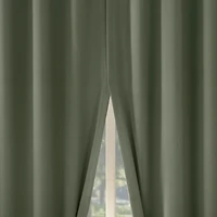 Aria Magnetic Closure Theater Grade 100% Blackout Back Tab Curtain Panel Pair