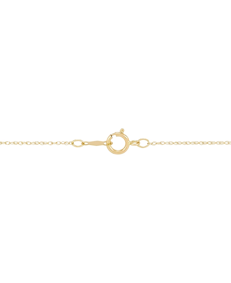 Honora Cultured Freshwater Pearl (8mm) & Diamond (1/10 ct. t.w.) Ribbon 18" Pendant Necklace in 14k Gold